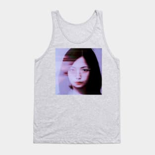 ALL THE MISTAKES Glitch Art Portrait Tank Top